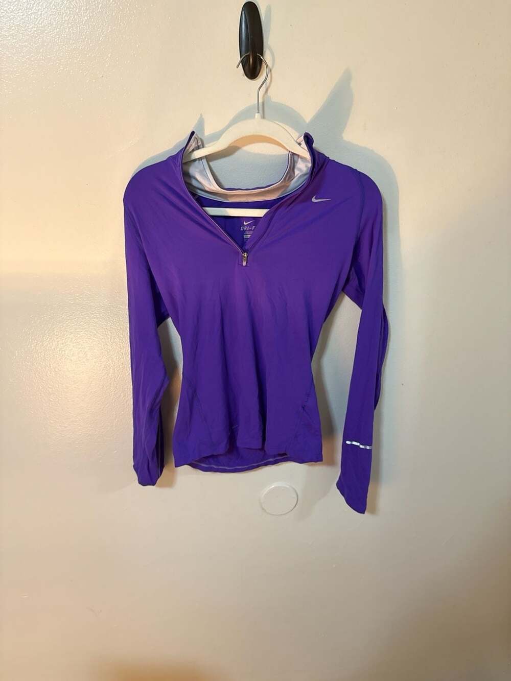 Nike Dri-Fit Women's Element 1/2 Zip Running Pullover Purple XS